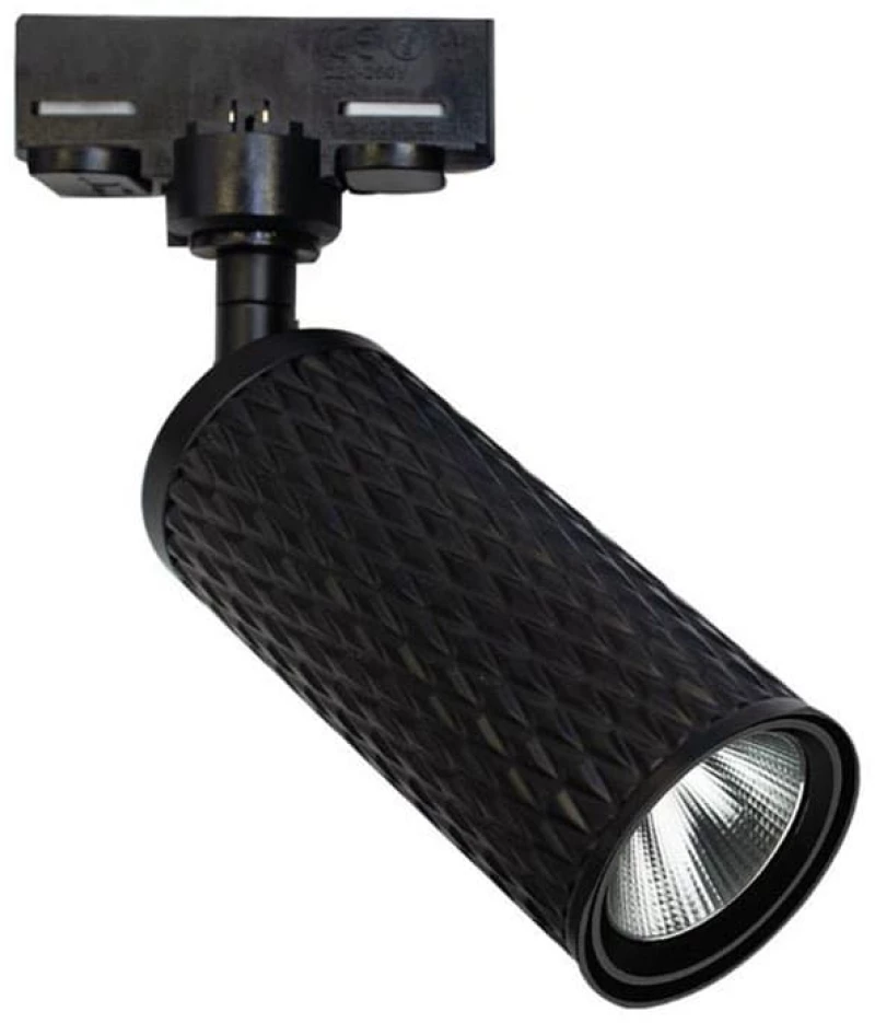 Σποτ Ράγας Τριφασικό Led S062-24 9W 3000K 80Lm Black Αλουμίνιο