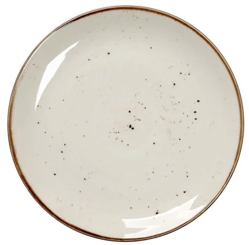 Πιάτο Πορσελάνινο Terra Ρηχό Σετ 6 τμχ Tlk101K6 Φ26cm Cream Espiel Πορσελάνη