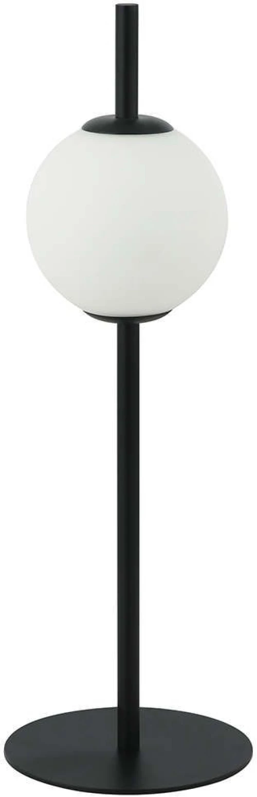 Φωτιστικό Επιτραπέζιο 20134 Led 3000Κ 6W Με Οπάλ Γυάλινη Μπάλα Φ14cm Black Matt Μέταλλο,Γυαλί