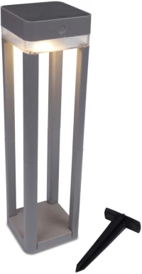 Φωτιστικό Δαπέδου Ηλιακό Table Cube 6908002337 IP44 Led 3000K 45x12x12cm Silver Grey Lutec