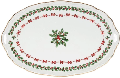 Πιατέλα Σερβιρίσματος Με Λαβές Noel 06.243.61 43cm Multi Cryspo Trio