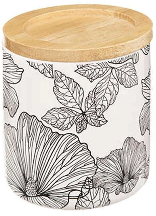 Θήκη Για Βαμβάκι Blackflora 07.174700A Black-White Κεραμικό