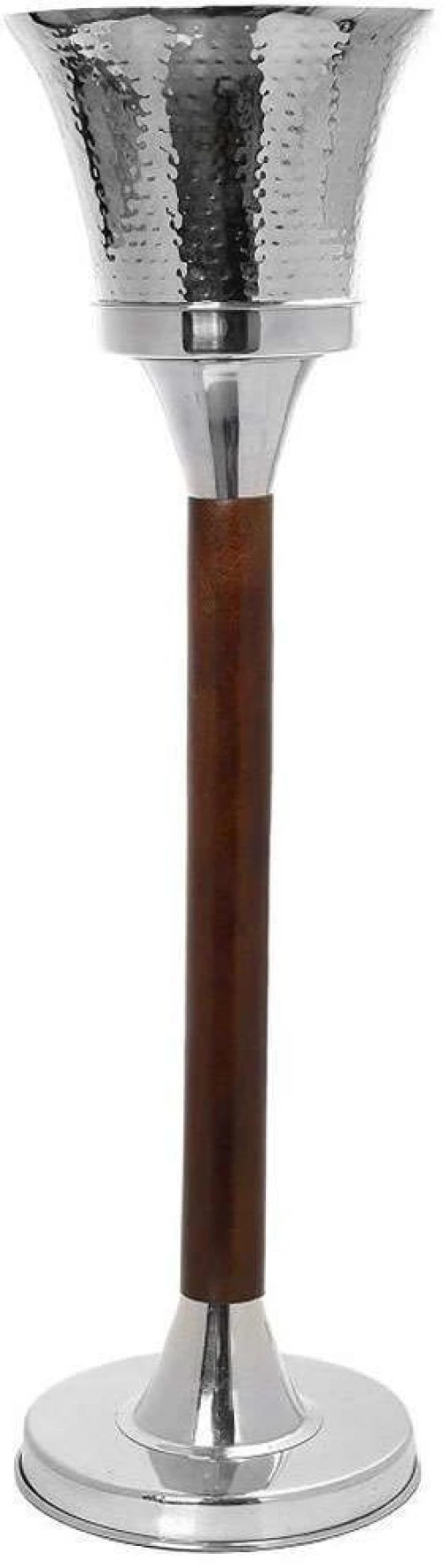 Σαμπανιέρα Με Stand GET306 24x24x71cm Silver-Brown Espiel Ανοξείδωτο Ατσάλι