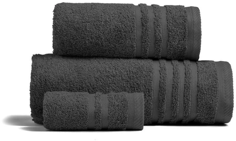 Πετσέτα Premio Dark Grey Melinen Σώματος 80x150cm 100% Βαμβάκι