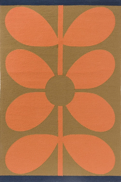 Χαλί Giant Sixties Stem 463703 Tomato Red-Taupe Orla Kiely 250X350cm