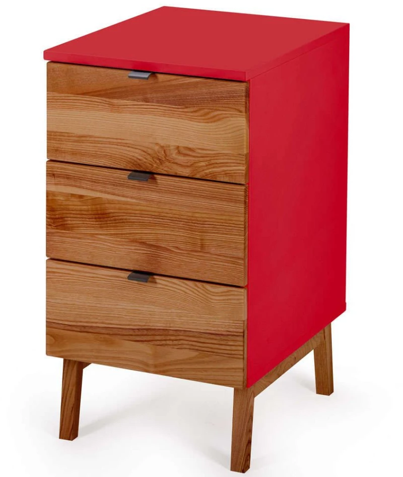 Συρταριέρα Γραφείου Luka 3 LUKADOAK12 41x50x75cm Oak-Red