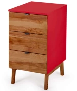 Συρταριέρα Γραφείου Luka 3 LUKADOAK12 41x50x75cm Oak-Red