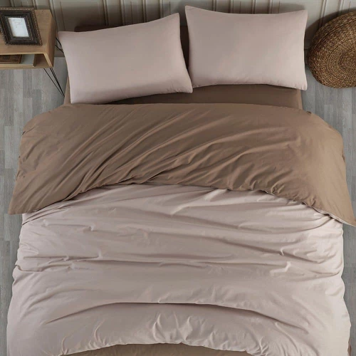 Σεντόνια Next 3195 (Σετ 3τμχ) Beige Nexttoo Υπέρδιπλο 240x260cm 100% Βαμβάκι