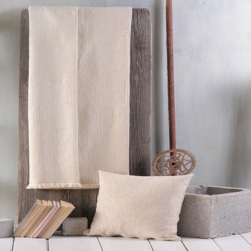 Ριχτάρι Honey Ecru Yellow Ρυθμός Τετραθέσιο 180x330cm Chenille,Βαμβάκι,Polyester
