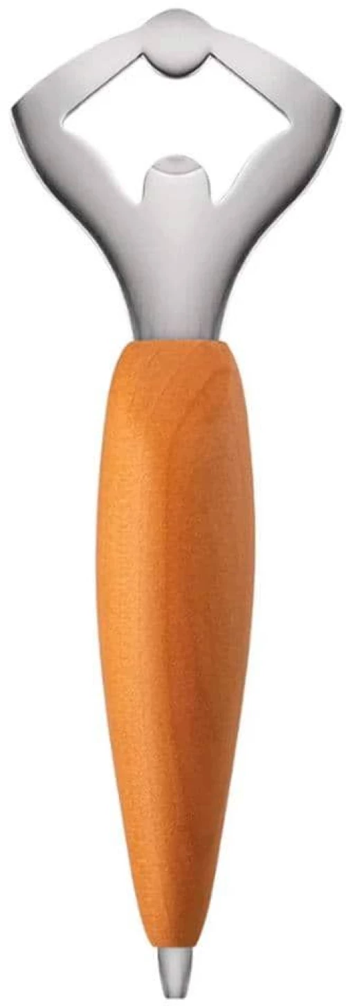 Ανοιχτήρι-Τιρμπουσόν Ercolino AB07 7x4x19cm Natural-Silver Alessi Ανοξείδωτο,Ξύλο