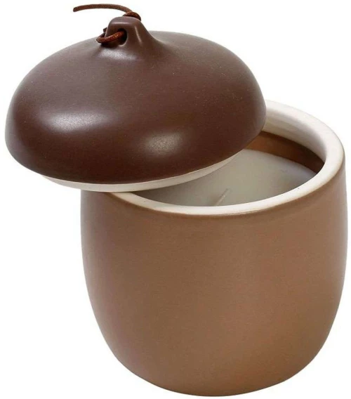 Αρωματικό Κερί Σε Βάζο Homemade FRS111 10,2x10,2x12cm Brown Espiel Κεραμικό