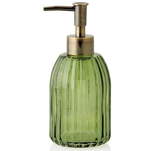 Δοχείο Κρεμοσάπουνου Vintage Φ7x17cm 150ml Green Andrea House Γυαλί