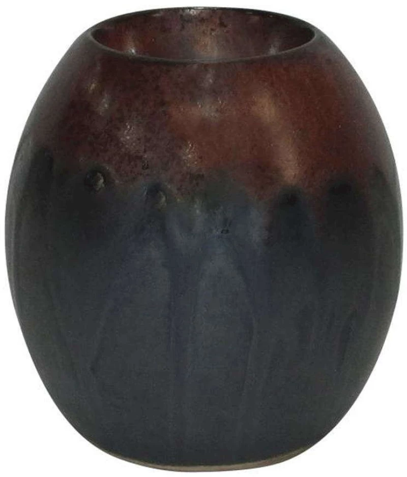 Κηροπήγιο Ρεσώ 003-223-086 10,5x10,5x11,5cm Grey-Brown Κεραμικό