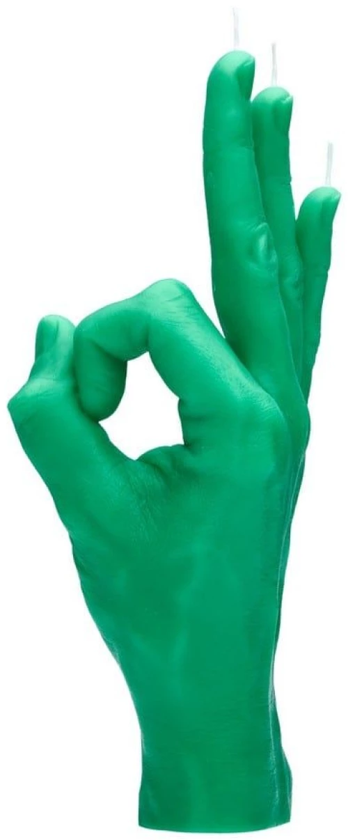 Κερί Χειρονομίας OK 350gr 21x8x8cm Green Candle Hand Παραφίνη