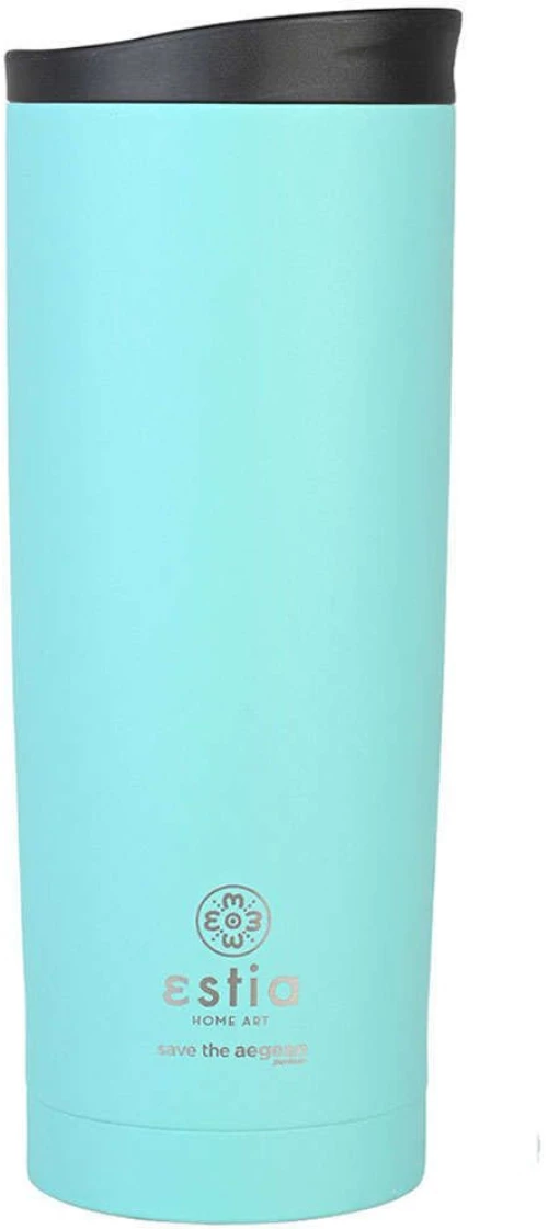 Ποτήρι - Θερμός Save The Aegean 01-20330 7,5x7,5x20cm 450ml Turquoise Estia