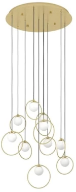 Φωτιστικό Οροφής Portocolom 390345 58x150cm Led Gold-White Eglo