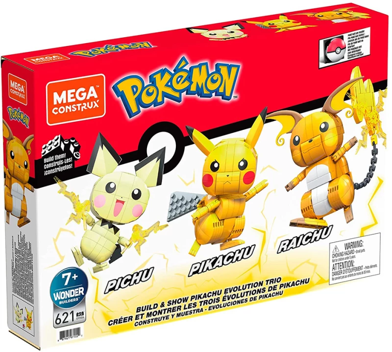 MEGA CONSTRUX POKEMON PIKACHU EVOLUTION TRIO 621 pcs (#GYH06)