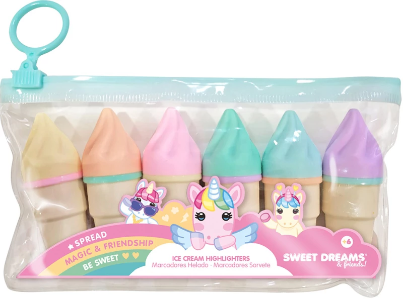SWEET DREAMS ΤΣΑΝΤΑΚΙ ΜΕ HIGHLIGHTERS ΣΕ ΣΧΗΜΑ ΠΑΓΩΤΟΥ (#KL11568)