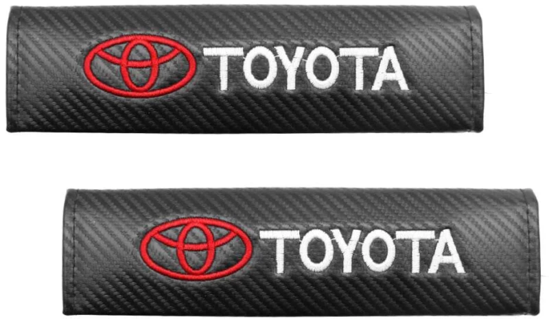 Σετ Μαξιλαράκια Ζώνης Toyota Carbon 2τμχ σε Μαύρο Χρώμα