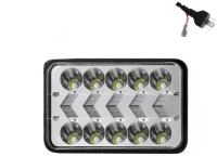 LED Αδιάβροχος Προβολέας Αυτοκινήτου 5" 12-24V με Βύσμα H4 Ψυχρό Λευκό - Πορτοκαλί