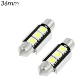 Σετ LED Πλαφονιέρας C5W Canbus 36mm 12V 3 SMD Ψυχρό Λευκό 6000K 2τμχ