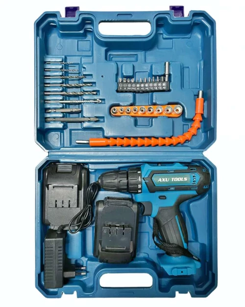 Δραπανοκατσάβιδο Μπαταρίας 2 x 24V 5.0AH με Τρυπάνια-Μύτες και Καρυδάκια σε Βαλίτσα AXU-PLI-14S