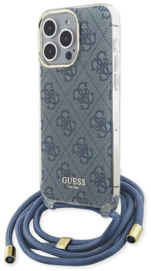 Guess Crossbody Cord 4G Print - iPhone 15 Pro Max Case (blue)