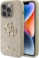 Guess Glitter Script Big 4G - Case for iPhone 15 Pro (Gold)