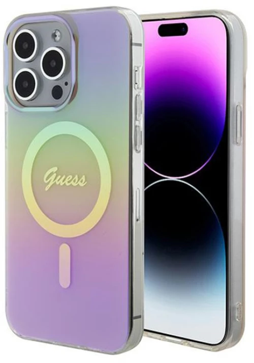 Guess IML Iridescent MagSafe - iPhone 15 Pro Max Case (pink)