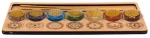 Ξύλινος Πίνακας των 7 Τσάκρα Wooden Seven Chakra Board With Gemstones