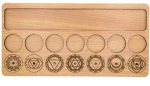 Ξύλινος Πίνακας των 7 Τσάκρα Wooden Seven Chakra Board With Gemstones