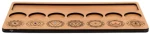 Ξύλινος Πίνακας των 7 Τσάκρα Wooden Seven Chakra Board With Gemstones