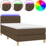 ΚΡΕΒΑΤΙ BOXSPRING ΜΕ ΣΤΡΩΜΑ & LED ΣΚ.ΚΑΦΕ 90X200 ΕΚ. ΥΦΑΣΜΑΤΙΝΟ 3133928