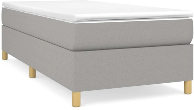 ΚΡΕΒΑΤΙ BOXSPRING ΜΕ ΣΤΡΩΜΑ ΑΝΟΙΧΤΟ ΓΚΡΙ 90X200 ΕΚ. ΥΦΑΣΜΑΤΙΝΟ 3144490