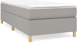 ΚΡΕΒΑΤΙ BOXSPRING ΜΕ ΣΤΡΩΜΑ ΑΝΟΙΧΤΟ ΓΚΡΙ 90X200 ΕΚ. ΥΦΑΣΜΑΤΙΝΟ 3144490