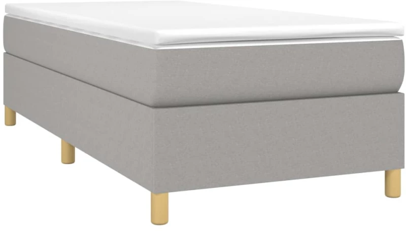ΚΡΕΒΑΤΙ BOXSPRING ΜΕ ΣΤΡΩΜΑ ΑΝΟΙΧΤΟ ΓΚΡΙ 90X200 ΕΚ. ΥΦΑΣΜΑΤΙΝΟ 3144490