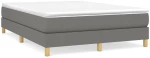 ΚΡΕΒΑΤΙ BOXSPRING ΜΕ ΣΤΡΩΜΑ ΣΚΟΥΡΟ ΓΚΡΙ 140X200 ΕΚ ΥΦΑΣΜΑΤΙΝΟ 3144176