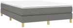 ΚΡΕΒΑΤΙ BOXSPRING ΜΕ ΣΤΡΩΜΑ ΣΚΟΥΡΟ ΓΚΡΙ 140X200 ΕΚ ΥΦΑΣΜΑΤΙΝΟ 3144176