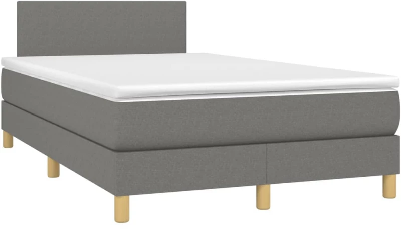 ΚΡΕΒΑΤΙ BOXSPRING ΜΕ ΣΤΡΩΜΑ & LED ΣΚ.ΓΚΡΙ 120X200 ΕΚ ΥΦΑΣΜΑΤΙΝΟ 3133542