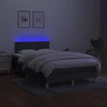 ΚΡΕΒΑΤΙ BOXSPRING ΜΕ ΣΤΡΩΜΑ & LED ΣΚ.ΓΚΡΙ 120X200 ΕΚ ΥΦΑΣΜΑΤΙΝΟ 3133542