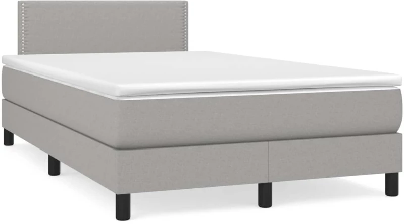 ΚΡΕΒΑΤΙ BOXSPRING ΜΕ ΣΤΡΩΜΑ ΑΝΟΙΧΤΟ ΓΚΡΙ 120X200 ΕΚ. ΥΦΑΣΜΑΤΙΝΟ 3139961