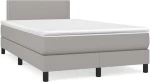 ΚΡΕΒΑΤΙ BOXSPRING ΜΕ ΣΤΡΩΜΑ ΑΝΟΙΧΤΟ ΓΚΡΙ 120X200 ΕΚ. ΥΦΑΣΜΑΤΙΝΟ 3139961