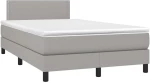 ΚΡΕΒΑΤΙ BOXSPRING ΜΕ ΣΤΡΩΜΑ ΑΝΟΙΧΤΟ ΓΚΡΙ 120X200 ΕΚ. ΥΦΑΣΜΑΤΙΝΟ 3139961