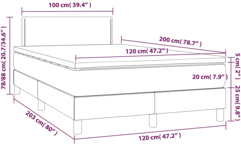 ΚΡΕΒΑΤΙ BOXSPRING ΜΕ ΣΤΡΩΜΑ ΑΝΟΙΧΤΟ ΓΚΡΙ 120X200 ΕΚ. ΥΦΑΣΜΑΤΙΝΟ 3139961