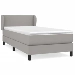 ΚΡΕΒΑΤΙ BOXSPRING ΜΕ ΣΤΡΩΜΑ ΑΝΟΙΧΤΟ ΓΚΡΙ 100X200 ΕΚ. ΥΦΑΣΜΑΤΙΝΟ 3126061