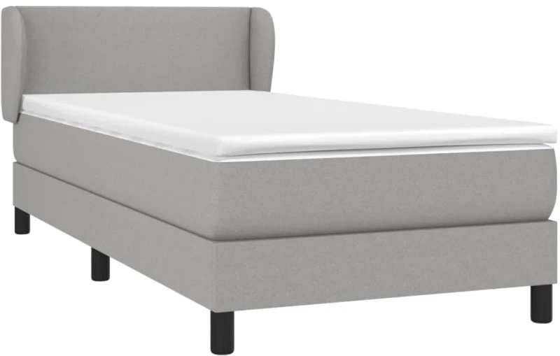 ΚΡΕΒΑΤΙ BOXSPRING ΜΕ ΣΤΡΩΜΑ ΑΝΟΙΧΤΟ ΓΚΡΙ 100X200 ΕΚ. ΥΦΑΣΜΑΤΙΝΟ 3126061