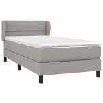 ΚΡΕΒΑΤΙ BOXSPRING ΜΕ ΣΤΡΩΜΑ ΑΝΟΙΧΤΟ ΓΚΡΙ 100X200 ΕΚ. ΥΦΑΣΜΑΤΙΝΟ 3126301