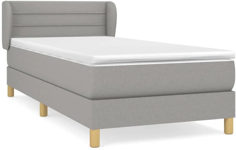 ΚΡΕΒΑΤΙ BOXSPRING ΜΕ ΣΤΡΩΜΑ ΑΝΟΙΧΤΟ ΓΚΡΙ 100X200 ΕΚ. ΥΦΑΣΜΑΤΙΝΟ 3126861