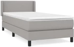 ΚΡΕΒΑΤΙ BOXSPRING ΜΕ ΣΤΡΩΜΑ ΑΝΟΙΧΤΟ ΓΚΡΙ 100X200 ΕΚ. ΥΦΑΣΜΑΤΙΝΟ 3129529