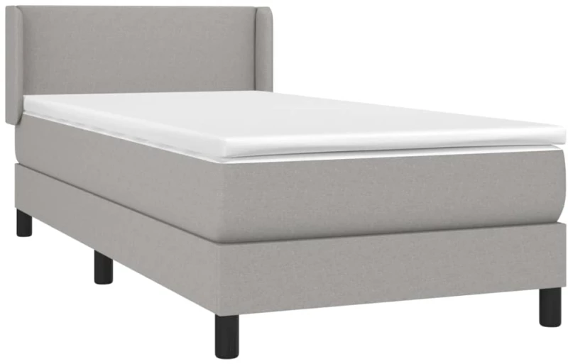 ΚΡΕΒΑΤΙ BOXSPRING ΜΕ ΣΤΡΩΜΑ ΑΝΟΙΧΤΟ ΓΚΡΙ 100X200 ΕΚ. ΥΦΑΣΜΑΤΙΝΟ 3129529